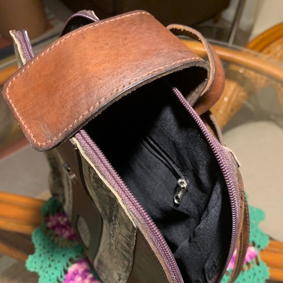 Handmade Leather Backpack | Snake print main image 7
